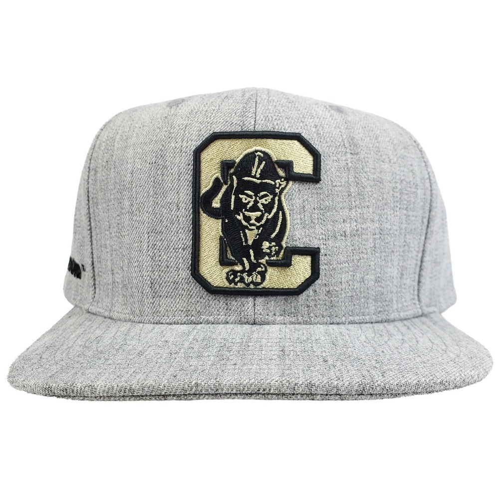 Compound‎ Black Cat Mitchell & Ness Collab Snapback Hat Cap 3D Logo Gray New